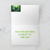 隠れることはできません誕生日 カード (内部)