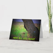 隠れることはできません誕生日 カード (正面)