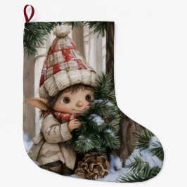 隠れんぼの妖精 ラージクリスマスストッキング