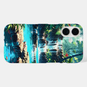 隠れアニメサマージャングルの滝 Case-Mate iPhoneケース (裏面 (横))