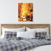 隠れキャニオン秋の色Zion写真包まれた キャンバスプリント (インサイチュ (寝室))