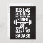 隠れ家は私にBadassの体育館の引用文をします ポストカード (正面/裏面)