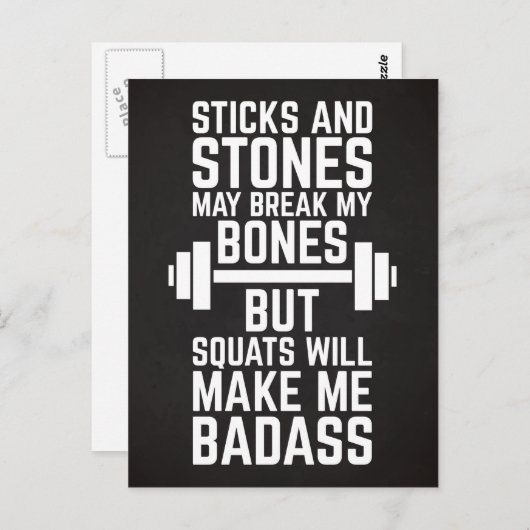 隠れ家は私にBadassの体育館の引用文をします ポストカード (正面/裏面)