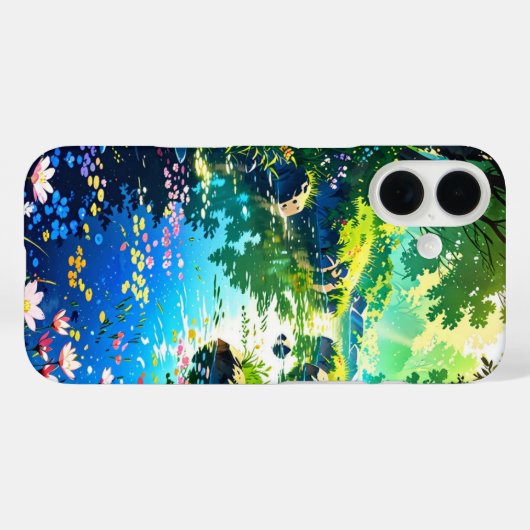 隠れ春池 – アニメ風景 Case-Mate iPhoneケース (裏面 (横))