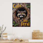 隠れ歩くプラー：アライグマのパーチ ポスター (キッチン)