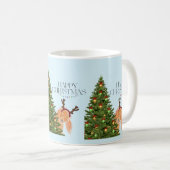 隠れ犬のクリスマス コーヒーマグカップ (正面右)