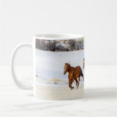 隠れ馬の牧場、ラングラーと馬 コーヒーマグカップ (左)