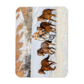 隠れ馬の牧場、ラングラーと馬 マグネット (縦)