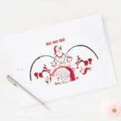 隠岐ドキーサンタ！ 楕円形シール (封筒)