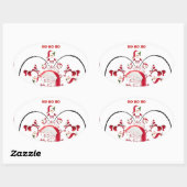 隠岐ドキーサンタ！ 楕円形シール (シート)