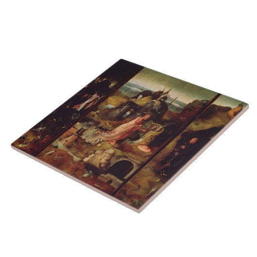 隠者(パネルの油)の祭壇の背後の飾り タイル (側面)