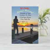 隠退行魚の木の板をカスタマイズ可能 招待状 (スタンド正面)