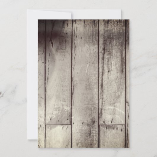 隠退行魚の木の板をカスタマイズ可能 招待状 (裏面)