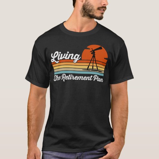 隠退計画の天空観測天文観測 Tシャツ (正面)