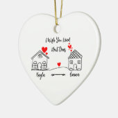 隣に住んでくれたかったパーソナライズされた セラミックオーナメント (左)