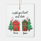 隣に住んでくれたのに |クリスマスかわいい友達 セラミックオーナメント (左)