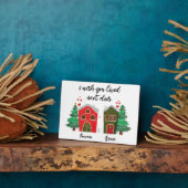 隣に住んでくれたのに |クリスマスの雰囲気かわいい フォトプラーク (側面)