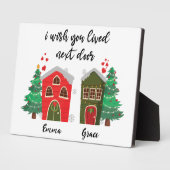 隣に住んでくれたのに |クリスマスの雰囲気かわいい フォトプラーク (側面)