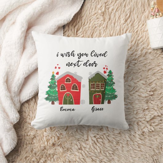 隣に住んでくれたのに |クリスマス最高のの友人 クッション (ブランケット)