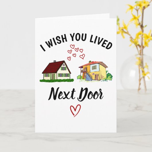 隣に住んでくれたらな カード (黄色い花)