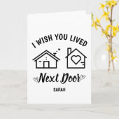 隣に住んでくれたらな カード (黄色い花)