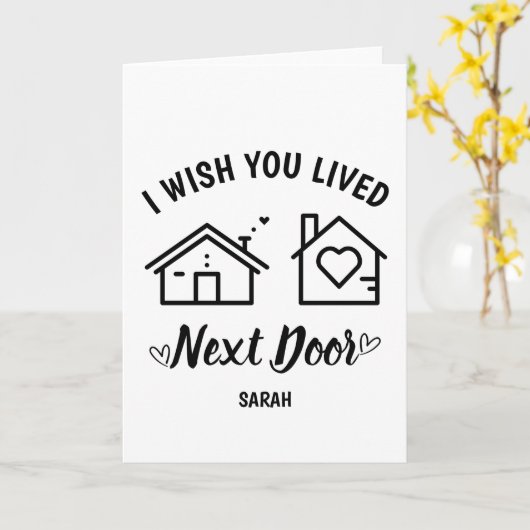 隣に住んでくれたらな カード (黄色い花)