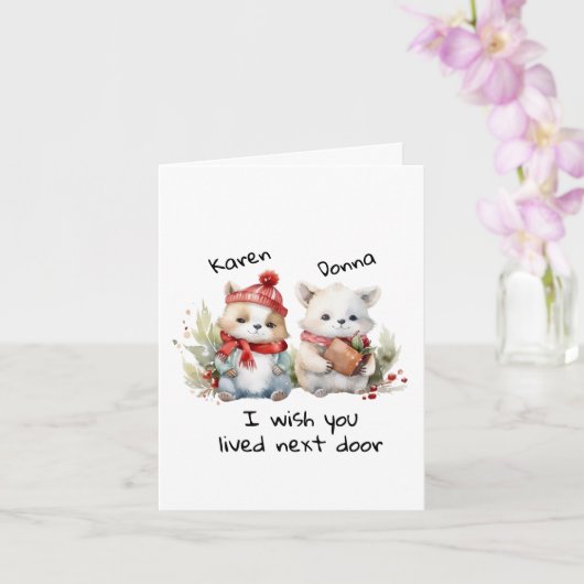 隣に住んでくれたらよかったのに、最高の友達たち  カード (蘭)