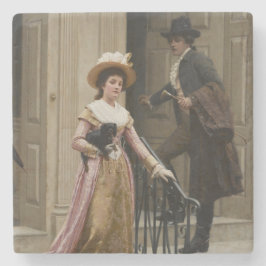 隣の家（浮気カップル） (美しい) ストーンコースター