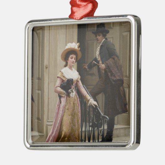 隣の家(浮気カップル) (美しい) メタルオーナメント (左)