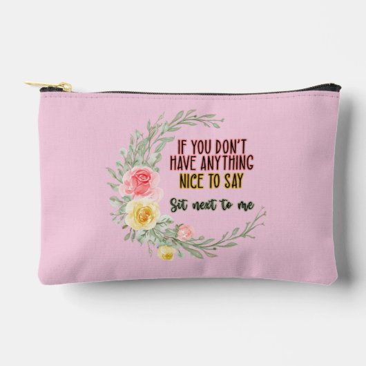 隣もしに座って言うのもいやだ アクセサリーポーチ (正面)