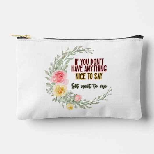 隣もしに座って言うのもいやだ アクセサリーポーチ (正面)