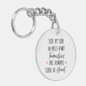 隣り合う、またはマイル離れたファミリが近いハート キーホルダー (正面左)