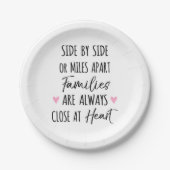 隣り合う、またはマイル離れたファミリが近いハート ペーパープレート (正面)