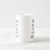 隣り合う、またはマイル離れたファミリが近いハート ボーンチャイナマグカップ (正面)