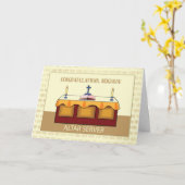 隣人おめでとうカトリック祭壇サーバー カード (黄色い花)