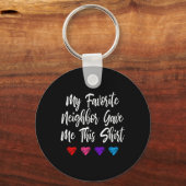 隣人お気に入りのが与えこのおもしろい キーホルダー (正面)