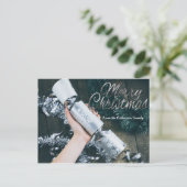 隣人のためのパーソナライズされたメリークリスマスカード ポストカード (スタンド正面)