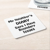 隣人の日記 スクエアペーパーコースター (アングル)