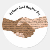 隣人の日 ラウンドシール (正面)