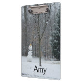 隣人の雪だるま冬の雪景色 クリップボード (左)