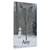 隣人の雪だるま冬の雪景色 クリップボード (右)