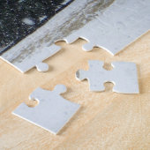 隣人の雪だるま冬の雪景色 ジグソーパズル (側面)