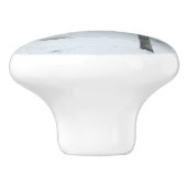 隣人の雪だるま冬の雪景色 セラミックノブ (側面)