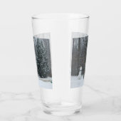 隣人の雪だるま冬の雪景色 タンブラーグラス (右)