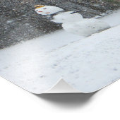 隣人の雪だるま冬の雪景色 フォトプリント            (角)