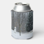 隣人の雪だるま冬の雪景色 缶クーラー (缶裏面)