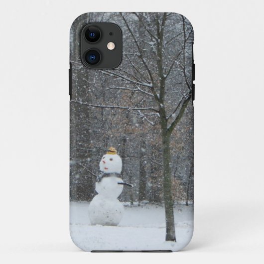 隣人の雪だるま冬の雪景色 Case-Mate iPhoneケース (裏面)