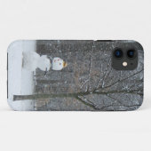 隣人の雪だるま冬の雪景色 Case-Mate iPhoneケース (裏面(横))