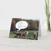 隣人の馬があなたを願**ハッピーバースデー** カード (正面)