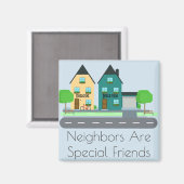 隣人は付き合いが好パーソナライズされたい マグネット (正面/裏面)